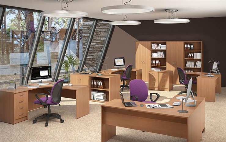 Офисный набор мебели IMAGO четыре рабочих места, стол для переговоров во Владимире - изображение 2